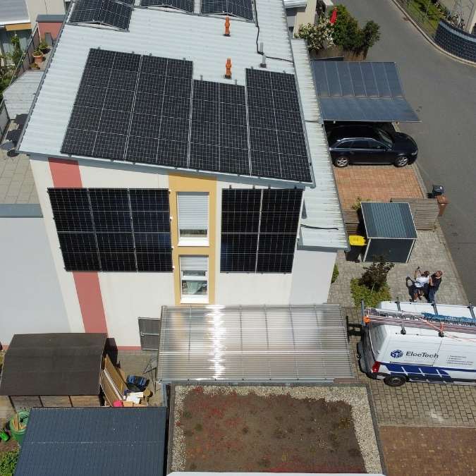 Photovoltaikanlage auf Einfamilienhaus in Nürnberg – installiert von ElecTech Solutions